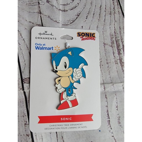 NEW Hallmark SONIC THE HEDGEHOG 3in Flat Enamel Coated Metal Ornament - Picture 1 of 4